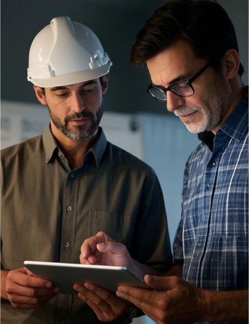 Two male engineer