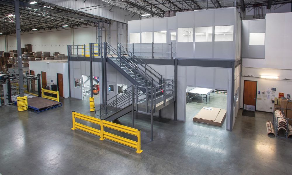 Warehouse A large, bright warehouse with orange and silver pallet racking stores diverse inventory. Avoid common pallet rack protection mistakes to ensure safety and efficiency.
