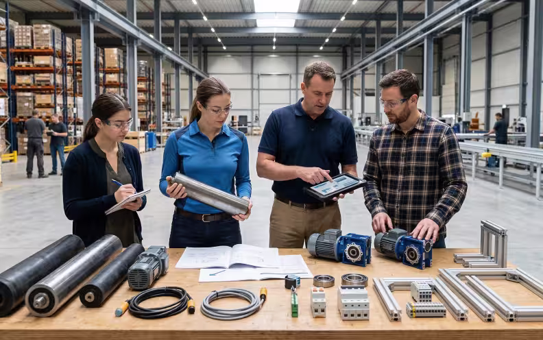 Conveyor equipment procurement from top manufacturers including Hytrol and Interroll