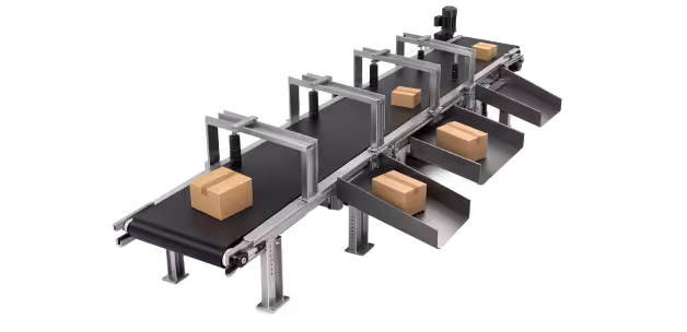 Sortation conveyor system with diverters, scanners, and WMS integration