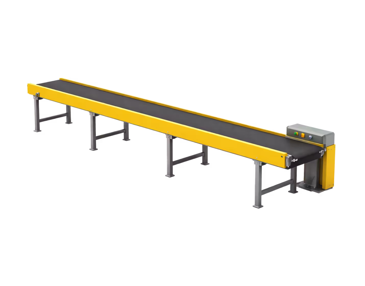 Incline belt conveyor system transporting packages in warehouse â Midwest Warehouse Solutions