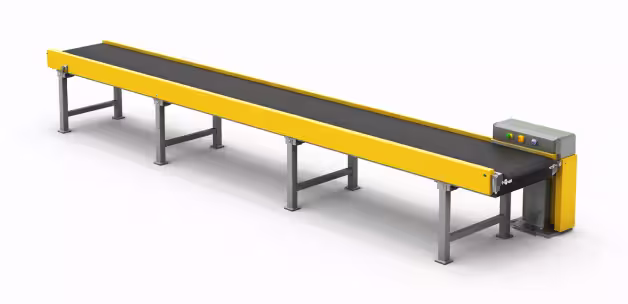 Gravity roller conveyor for low-cost point-to-point material transfers in warehouse