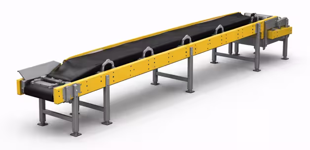 Vertical spiral belt conveyor with helix lift for multi-level warehouse operations