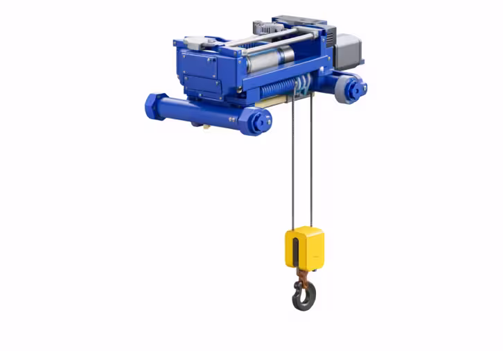 Hoist and trolley riding along bridge beam providing full X-Y-Z lifting coverage