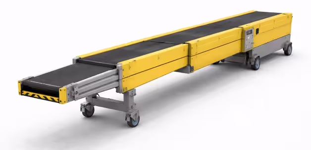 Heavy-duty pallet conveyor with chain-and-roller structure for industrial warehouse facilities