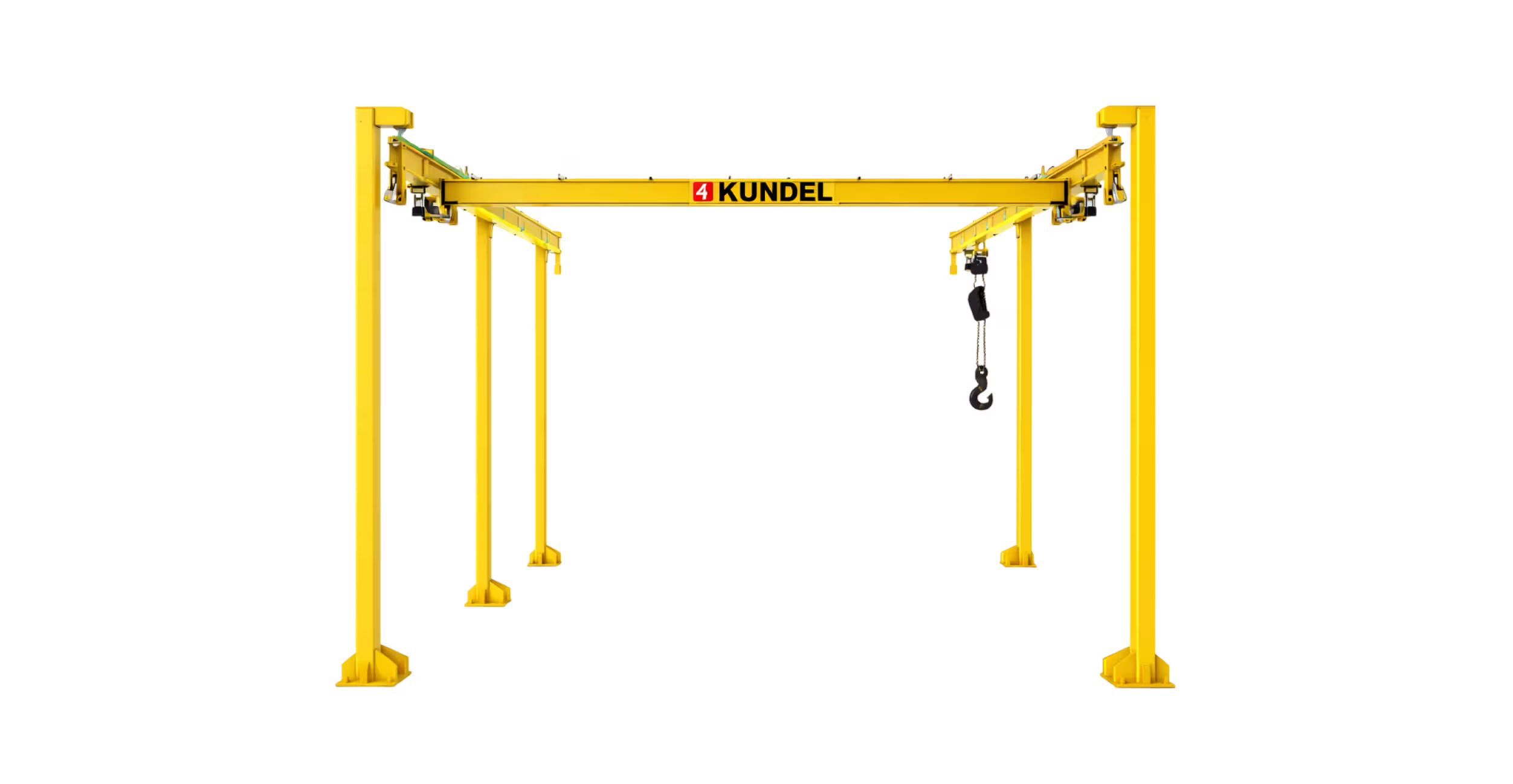 Kundel KTRAC freestanding bridge crane floor supported system up to 3 tons capacity